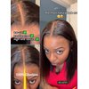 KLAIYI Yaki Straight Bob Wig Bye Bye Knots Glueless Pre Everything 13x4 Lace Frontal Wigs Human Hair Pre Cut Pre Plucked Pre Bleached Put On and Go Wigs for Beginners 30S Easy to Wear Kinky Wig 14Inch