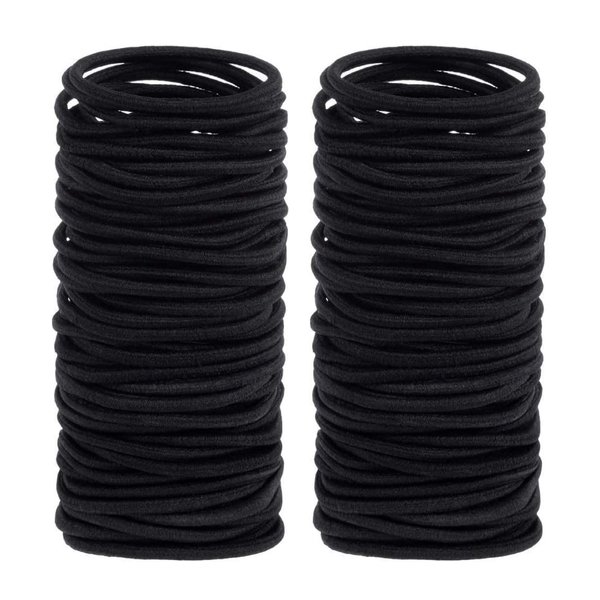 Generic 30 piece Black Hair Ties for Thick and Curly Hair Ponytail Holders Hair Elastic Band for Women