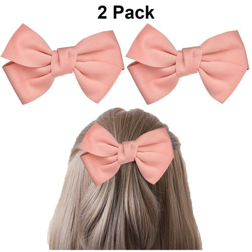 Bow Hair Clips Bowknot Barrette Headband Hairband Christmas Women Girls Kids Headdress Headwear Headpiece Party Decoration Cosplay Costume Hair Bands Cute Handmade Hair Accessories 2 Pack Pink