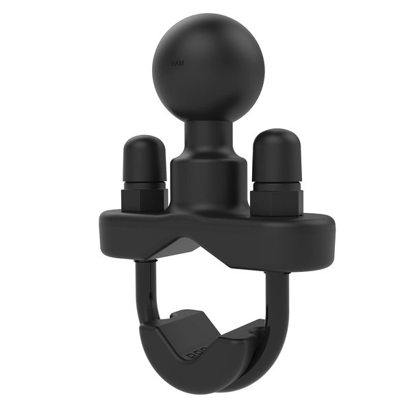 RAM Mounts Handlebar U-Bolt Base for Rails 0.5" to 1.25" in Diameter RAM-B-231ZU with B Size 1" Ball