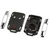 Chrome Key Fob Keyless Entry Remote Shell Case & Pad fits Chevy Silverado Colorado / GMC Sierra Canyon 2014 2015 2016 2017 (M3N-32337100)