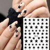 8 Sheets Star Nail Art Stickers Decals 3D Self-Adhesive Nail Art Stickers Star Designs Nail Art Decorations Stars Decals Manicure Accessories (Stars)