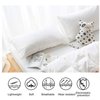CAWANFLY Pom Pom Fringe Pillow Cases, Tassel Sham Set King Size Bedding Pillow Covers, 20x36inches, Set of 2 (White)