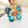 Ruihfas Fashion 4Pcs Rare Crystal Rhinestone Butterfly Bangs Clip Bow Hair Claw Gripper for Girl Women 1.26×1.10 inch