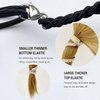 Spiral Hair Ties for Sprots, Longhairs Ponytail Holders, Elastic Braided Hair Tie No Tangled, Pony Tail Wrap for Long Hair for Gym, Swimming, Diving 35" Black