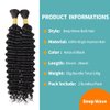 Human Braiding Hair Deep Wave Bulk Human Hair for Braiding 20Inch No Weft 100g (2Bundles-1Pack) 100% Brazilian Virgin Human Hair Extensions Bulk Curly Human Hair for Boho Braids Natural Black