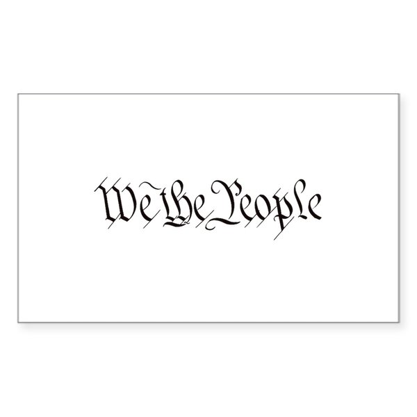 CafePress Small We The People Sticker Rectangle Bumper Sticker Car Decal