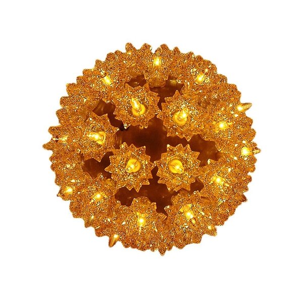 Novelty Lights Outdoor Christmas Starlight Sphere, Hanging Light Ball, Christmas Light Ball for Decoration (50 Light, 6", Red)