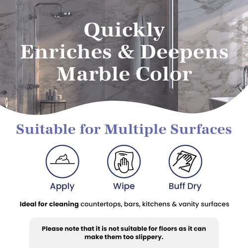 Marblelife Marble Gloss Conditioner, Used For Heavy Duty Countertop, Table, Bar, and Vanity Surfaces, Easy To Use Marble Conditioner Helps Rejuvenate and Revive Surfaces, 16oz