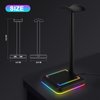TEEDOR Headphone Stand, RGB Gaming Headset Holder with 2 USB Charger Ports & 10 Lighting Modes for Desktop PC Game Earphone Accessories