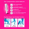 Dr. Motion 4 Pairs Pack Women's Graduated Compression Knee High Socks (Solid All Beige)