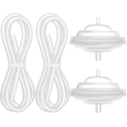 [4-Count] Papablic Backflow Protector and Tubing Compatible with Spectra S1 Spectra S2 Spectra 9 Plus Breast Pumps, Not Original Spectra Pump Parts, BPA/DEHP Free
