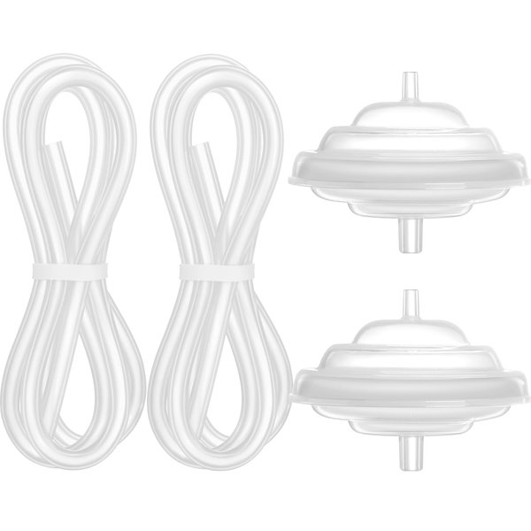 [4-Count] Papablic Backflow Protector and Tubing Compatible with Spectra S1 Spectra S2 Spectra 9 Plus Breast Pumps, Not Original Spectra Pump Parts, BPA/DEHP Free