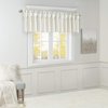 Madison Park Emilia Faux Silk Valances for Windows with Beads, Elegant window valance, 50"W X 26"L, White
