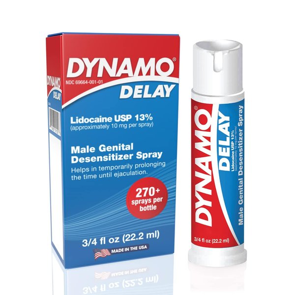 Screaming O - Dynamo Delay Spray - Iconic lidocaine cream - Delay Ejection Spray - Climax Control Spray Men, Lidocaine Spray, Non-Irritating, Clinically Tested- 0.75 oz