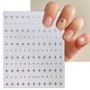 Star Nail Sticker 6 Sheets Gold Sliver Star Nail Art Stickers Shiny Gold Laser Silver Black Rhinestone Stars Nail Decals Glitter Charms Four-Pointed Star Nail Design Nail Accessories for Women Girl