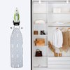 Ironing Board Hanger Wall Mount Electric Iron Holder Iron and Ironing Board Storage Organizer Shelf with Removable Hooks for Household Bathroom Laundry Room (Black)