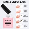 AIMEILI Soak Off Hema-Free Gel Nail Polish Builder Base and No Wipe Top Set - 2 x 15ml