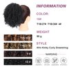 Aientt Ponytail Extension Curly Wavy Ponytail Drawstring Ponytail Hair Extensions for Women Natural Wavy Synthetic Hairpiece for African Women Daily Use Party(PT110-1B#, 8Inch)