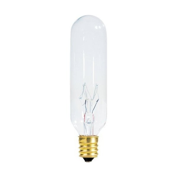 35 watt 120 volt T7.5 Candelabra E12 Base Clear Tubular Incandescent Westinghouse Light Bulb,pack of 6