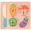 CUCOS Wooden Cutting Puzzles for Kids Ages 1-5 Years Old, Vegetable Toddler Puzzles, Learning Toys Educational Gift for Girls and Boys
