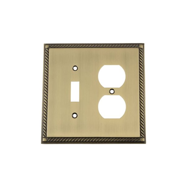 Nostalgic Warehouse Rope Rosette Electrical Outlet Switch Plate Cover