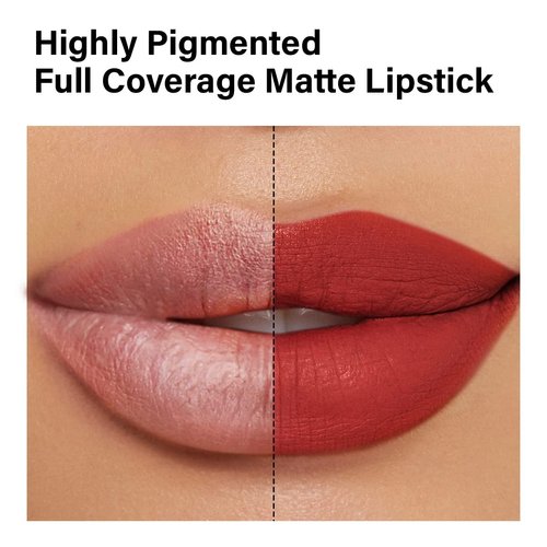 CARSLAN Matte Lipstick Hydrating Lip Color Makeup, Highly Pigmented Lipstick with Moisturizing Formula, Lightweight, Smooth, M24