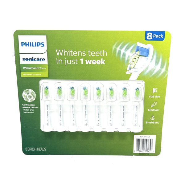 Philips Sonicare DiamondClean Standard Brush Heads 6-Pack (White) HX6066/30