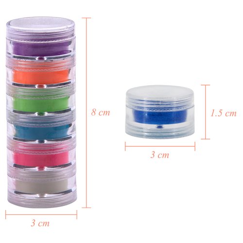 Duufin 36 Colors Pigment Nail Powder Colorful Luminous Pigment Powder Iridescent Pearlescent Powder Pigment for Nail Art, Body and Crafts