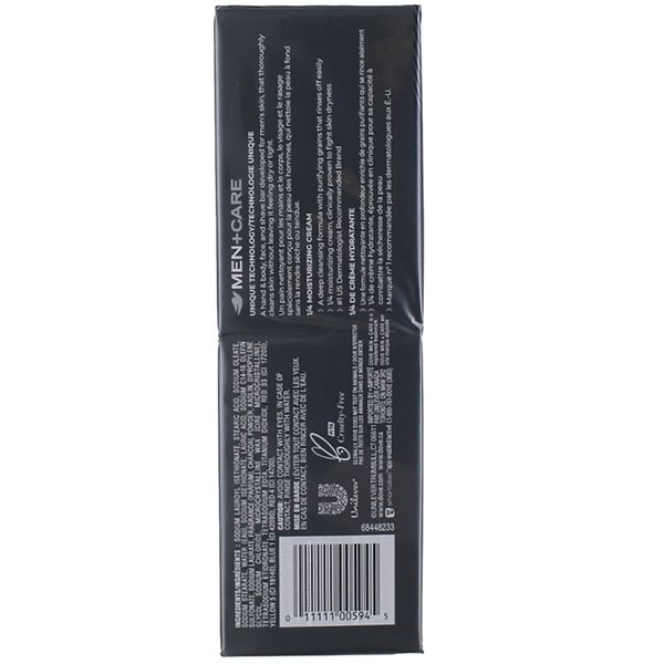 Dove, Men Bar Soap Charcoal + Clay, 4 Ounce (Pack of 6)