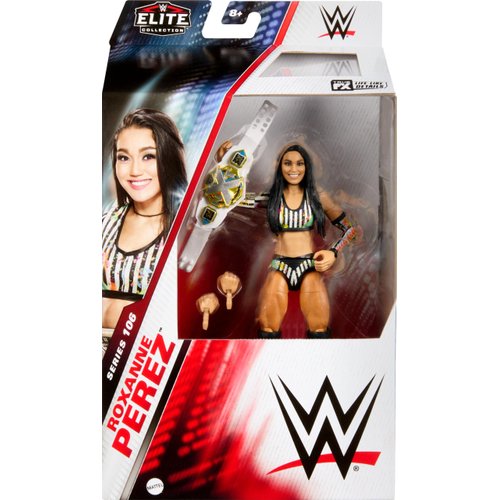 Mattel WWE Elite Action Figure & Accessories, Series #106 Roxanne Perez 6-inch Collectible with 25 Articulation Points & Swappable Hands