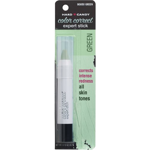 Hard Candy Color Correct Expert Stick #90850 Green, Corrects intense redness, For all skin tones
