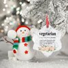 Madcolitote Vegetarian Definition Ornament for Christmas Tree Decor Vegan Personalized Christmas Ornaments 2024 Funny Vegetarian Word Meaning Ceramics Souvenir Gifts for Vegetarian 3 Inch