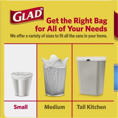 Glad Trash Bags, Small Garbage Bags, 4 Gallon Trash Bag for Waste Basket, Febreze Fresh Clean Scent, 26 Count