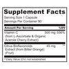 NATURELO Vitamin C with Organic Acerola Cherry Extract and Citrus Bioflavonoids - Vegan Supplement - Immune Support - 500 mg VIT C per Cap - Non-GMO - 90 Capsules