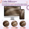 LaaVoo Ombre Clip in Hair Extensions Real Human Hair 18 Inch Dark Brown to Light Brown Balayage Blonde Real Hair Extensions Clip in Human Hair Balayage Clip in Hair Extensions Human Hair 80g 5Pcs