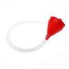 Flexible Fuel Funnel with Long Hose Plastic Small Wide Mouth Filling Funnel Car Funnel for Engine Oil Gas Fuel Gasoline Diesel Water Fluid Liquid Transmission Red (1)