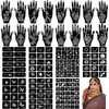 Henna Tattoo Stencil Kit 165+pcs, 23 Sheets Henna Stencils Glitter Airbrush Reusable Temporary Tattoo Stencils Indian Arabian Realistic Tattoo Stickers for Face Body Paint DIY
