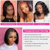 Short Bob Wig Human Hair 13x4 Lace Front Wigs Human Hair 150% Density Brazilian Virgin Straight Bob for Black Women 14inch Pre Plucked with Baby Hair Natural Black
