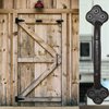 WEBI Barn Door Handle,9 Inch Cast Iron Gate Handle,Rustic Metal Fence Handle Gate Pull Garage,Black,2 Packs
