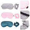 Satin Scrunchies Hair Ties 3pcs Eye Cover and Hair Scrunchie Set Silk Satin Sleeping Eye Masks Soft Eye Night Blindfold for Women and Men Satin Scrunchies Hair Ties