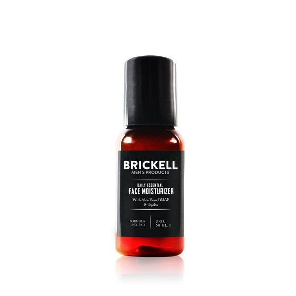 Brickell Men's Daily Essential Face Moisturizer for Men, Natural and Organic Fast-Absorbing Face Lotion with Hyaluronic Acid, Green Tea, and Jojoba, 2 Ounce, Scented
