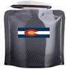Vapur States Flexible Water Bottle - with Carabiner, .50 Liter (16 oz) - Colorado - Grey