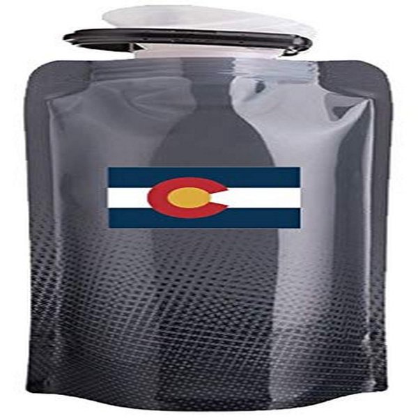 Vapur States Flexible Water Bottle - with Carabiner, .50 Liter (16 oz) - Colorado - Grey