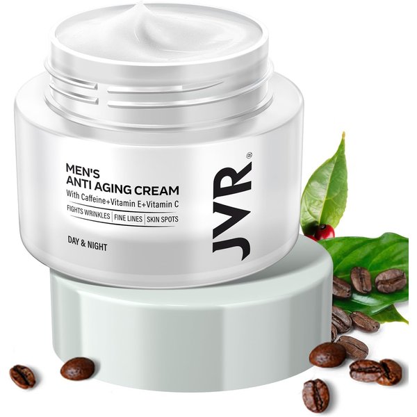 Mens Face Moisturizer, Anti Aging Moisturizing Cream, Lightweight Face Moisturizer For Men Anti Wrinkle Mens Face Lotion Day & Night with Caffeine, Niacinamide, Mens Facial Skin Care 1.7 oz