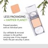 Honeybee Gardens Refillable Pressed Mineral Powder Foundation Compact with Puff & Mirror, Empty Customizable Makeup Kit, Travel-Friendly Luxury