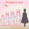 MIAOHAHA Long Plush Toy Cat Pillow Cute Plush Cat Toy Doll Stuffed Animal Cat Hugging Pillow for Sleeping Gift for Kids and Girls(Pink,50cm/19.6in)