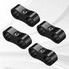 -6AN Hose Separator Clamp - Fuel line Mounting Clamps,Aluminum Hose Fitting Adapter, Great for 3/8 Fuel Hose, Oil Line, Brake Line, Water Pipe and Gas Line,4Pcs/Pack,Black