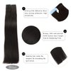 Wohuho Tape in Hair Extensions Human Hair 100% Real Remy Human Hair 40g 20pcs/Set Brazilian Virgin Hair Natural Straight Seamless Invisible Skin Weft Extensions (16 Inch,#1B Naturl Black)