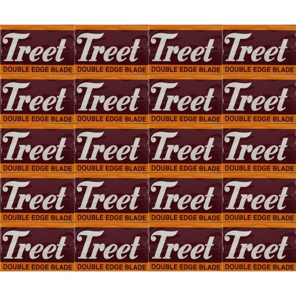 Treet Carbon Steel Double Edge Razor Blades, 200 blades (20x10)